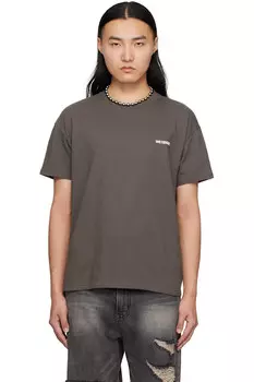 Хлопковая мини-футболка с логотипом We11Done, цвет charcoal
