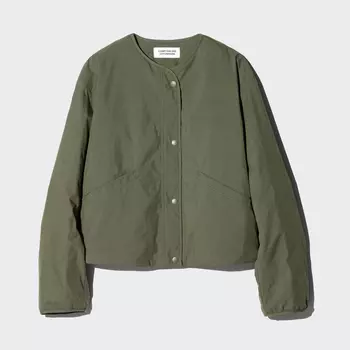 Хлопковая мягкая куртка Uniqlo, 59 темно-зеленый
