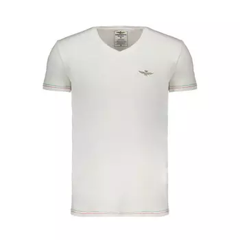 Хлопковая мужская футболка Aeronautica Militare, белый