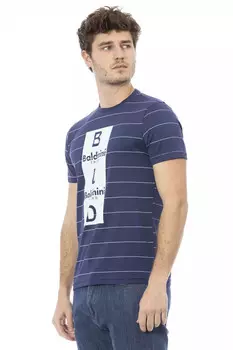 Хлопковая мужская футболка Baldinini Trend, синий