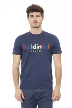 Хлопковая мужская футболка Baldinini Trend, синий