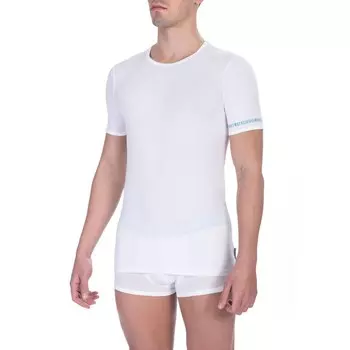 Хлопковая мужская футболка Bikkembergs, белый