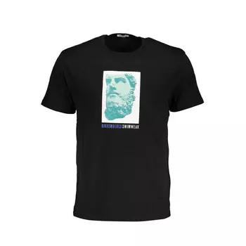 Хлопковая мужская футболка Bikkembergs, черный