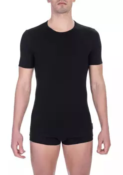 Хлопковая мужская футболка Bikkembergs, черный