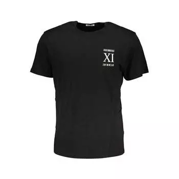 Хлопковая мужская футболка Bikkembergs, черный