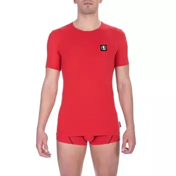 Хлопковая мужская футболка Bikkembergs, красный