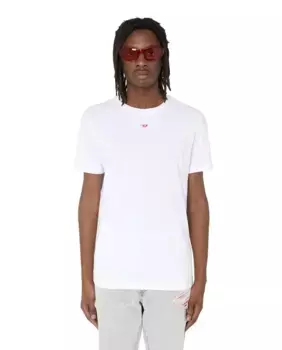 Хлопковая мужская футболка с коротким рукавом Diesel, белый