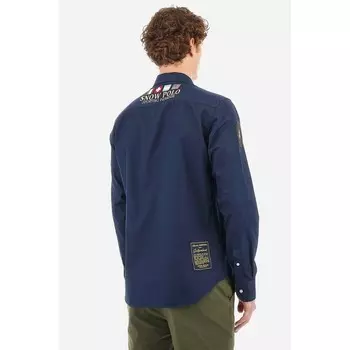 Хлопковая мужская рубашка La Martina, синий