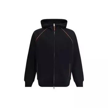 Хлопковая мужская толстовка Brunello Cucinelli, черный