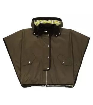 Хлопковая накидка Burberry Kids, зеленый