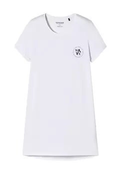 Хлопковая ночная рубашка Essential для женщин SCHIESSER, белый