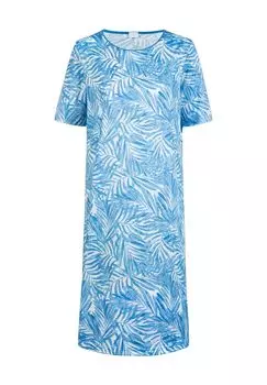 Хлопковая ночная рубашка Ivani с короткими рукавами для женщин mey, цвет Holiday Blue