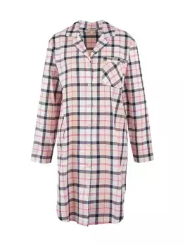 Хлопковая ночная рубашка в клетку Etta Barbour, синий