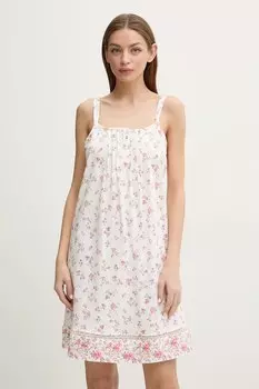 Хлопковая ночная сорочка Lauren Ralph Lauren, белый