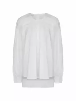 Хлопковая оверсайз блузка Dries Van Noten, белый