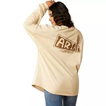 Хлопковая оверсайз футболка Ariat, цвет summer sand