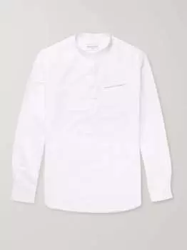 Хлопковая оксфордская рубашка Auguste с воротником-стойкой OFFICINE GNRALE, белый