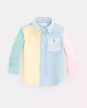 Хлопковая оксфордская рубашка для малыша Polo Ralph Lauren, многоцветный