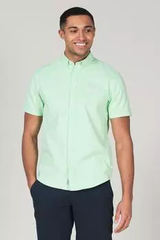 Хлопковая оксфордская рубашка на пуговицах с короткими рукавами Tokyo Laundry, зеленый