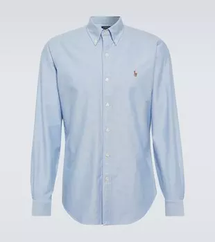 Хлопковая оксфордская рубашка Polo Ralph Lauren, синий