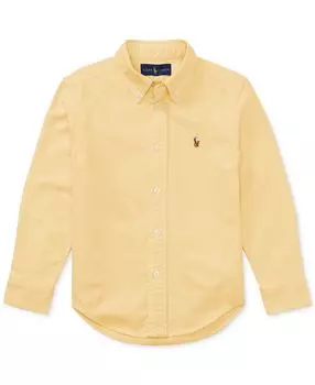 Хлопковая оксфордская рубашка с вышитым логотипом Big Boys Polo Ralph Lauren