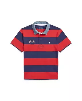 Хлопковая оксфордская рубашка с вышитым логотипом Big Boys Polo Ralph Lauren