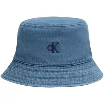 Хлопковая панама CALVIN KLEIN, унисекс, джинсовый синий