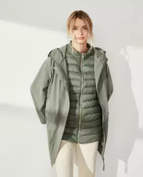 Хлопковая парка с женским жилетом Southern Cotton, цвет 520 Kaki