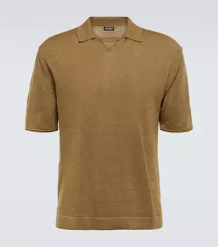 Хлопковая пике-поло Zegna, Light Army Green