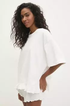 Хлопковая пижама Answear.Lab, бежевый