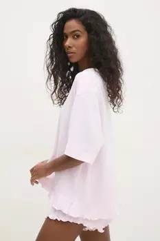 Хлопковая пижама Answear.Lab, розовый