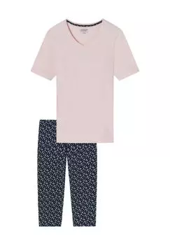 Хлопковая пижама Capri с V-образным вырезом для женщин SCHIESSER, цвет Ros