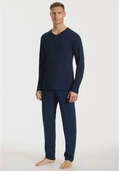 Хлопковая пижама для мужчин uncover by SCHIESSER, цвет Nachtblau