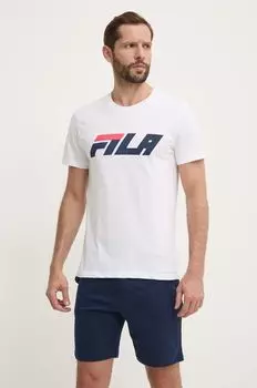 Хлопковая пижама Fila, белый