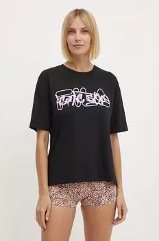 Хлопковая пижама Fila, черный