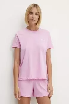 Хлопковая пижама Fila, розовый