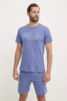 Хлопковая пижама Fila, синий