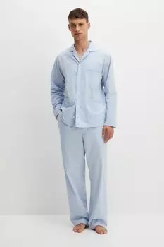 Хлопковая пижама H&M, голубой