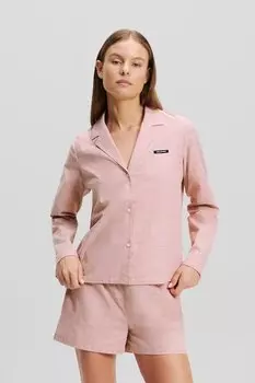 Хлопковая пижама Karl Lagerfeld, розовый