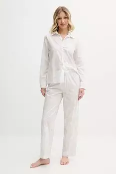 Хлопковая пижама Lauren Ralph Lauren, белый