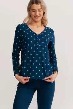 Хлопковая пижама Liana Soft & Seven By Sofiaman, индиго