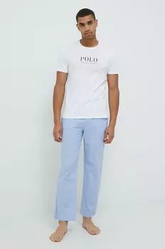 Хлопковая пижама Polo Ralph Lauren, синий