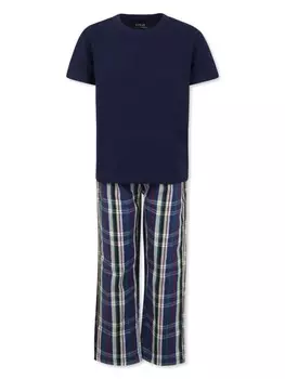 Хлопковая пижама Ralph Lauren Kids, синий