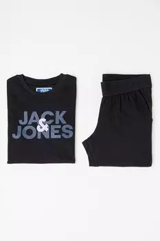 Хлопковая пижама с логотипом Jack & Jones, черный