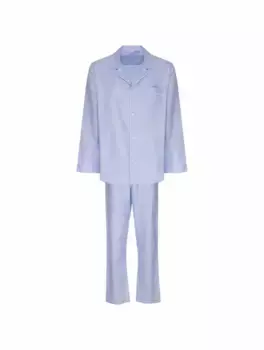 Хлопковая пижама с микроузором Zimmerli, синий