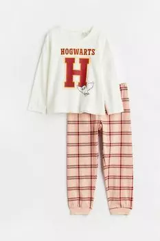 Хлопковая пижама с принтом H&amp;M