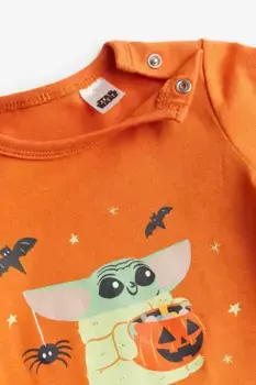 Хлопковая пижама с принтом H&M, оранжевый