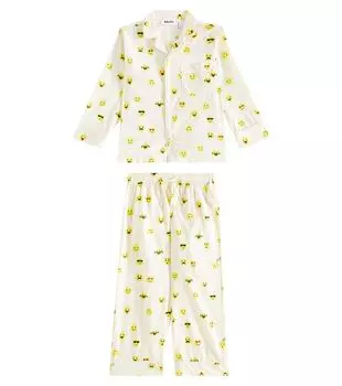 Хлопковая пижама с принтом Lex Molo, белый