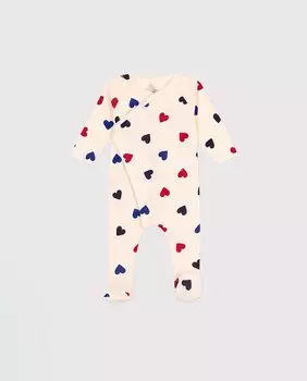 Хлопковая пижама с сердечком для малыша Petit Bateau, разноцветные