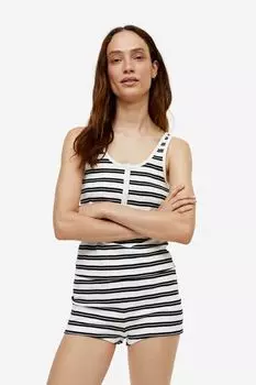 Хлопковая пижама с топом и шортами H&M